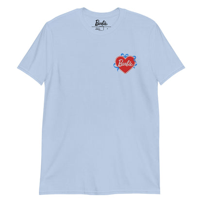 Barbie Embroidered Heart T-Shirt - Áo Thun Unisex Thêu Hình Trái Tim - Barbie Signature - Hình ảnh sản phẩm