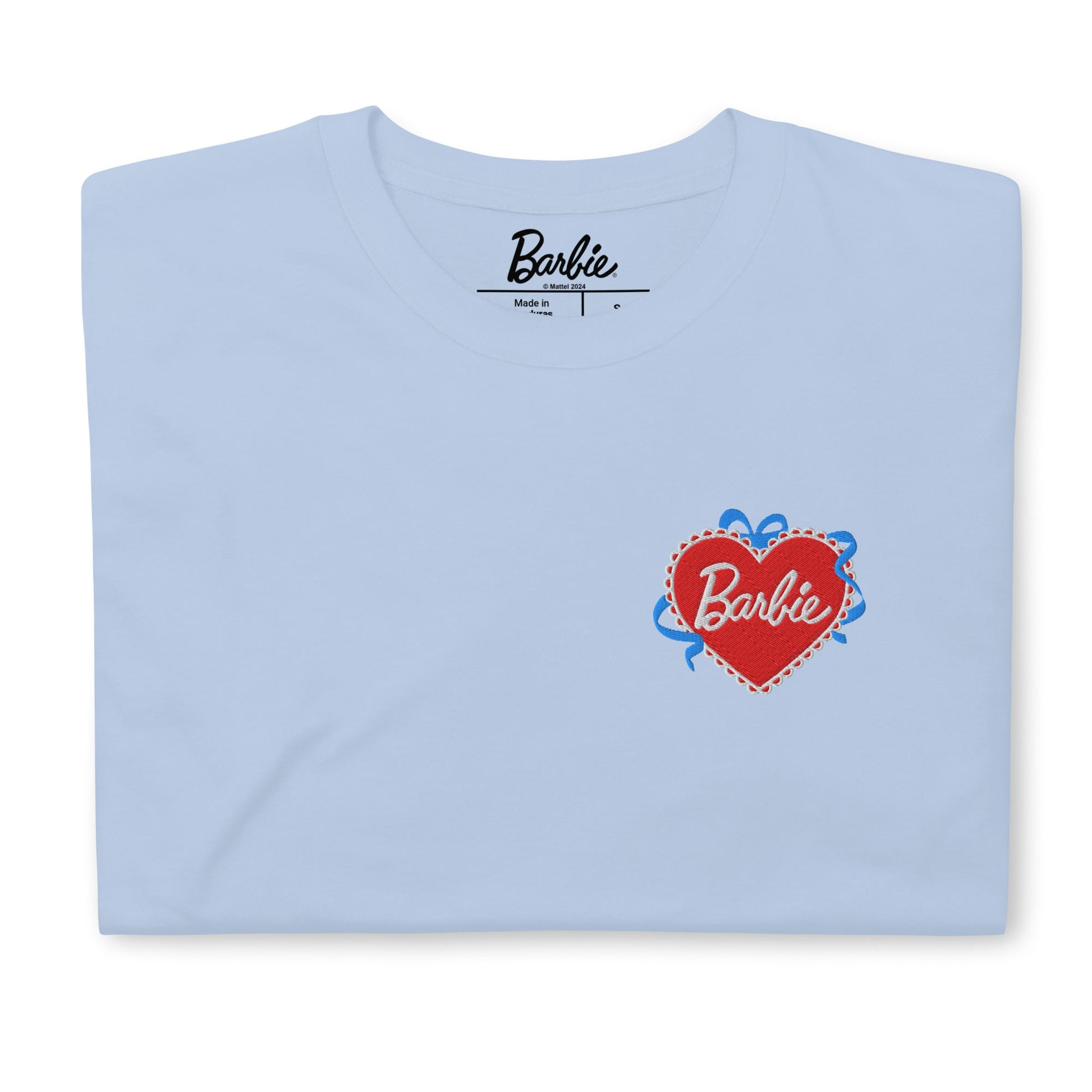 Barbie Embroidered Heart T-Shirt - Áo Thun Unisex Thêu Hình Trái Tim - Barbie Signature - Hình ảnh bổ sung 4