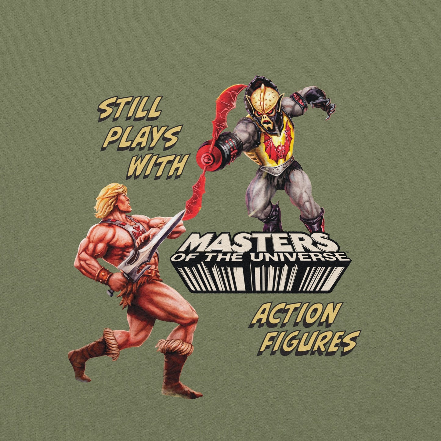 Masters of the Universe Still Plays with Action Figures Green Hoodie