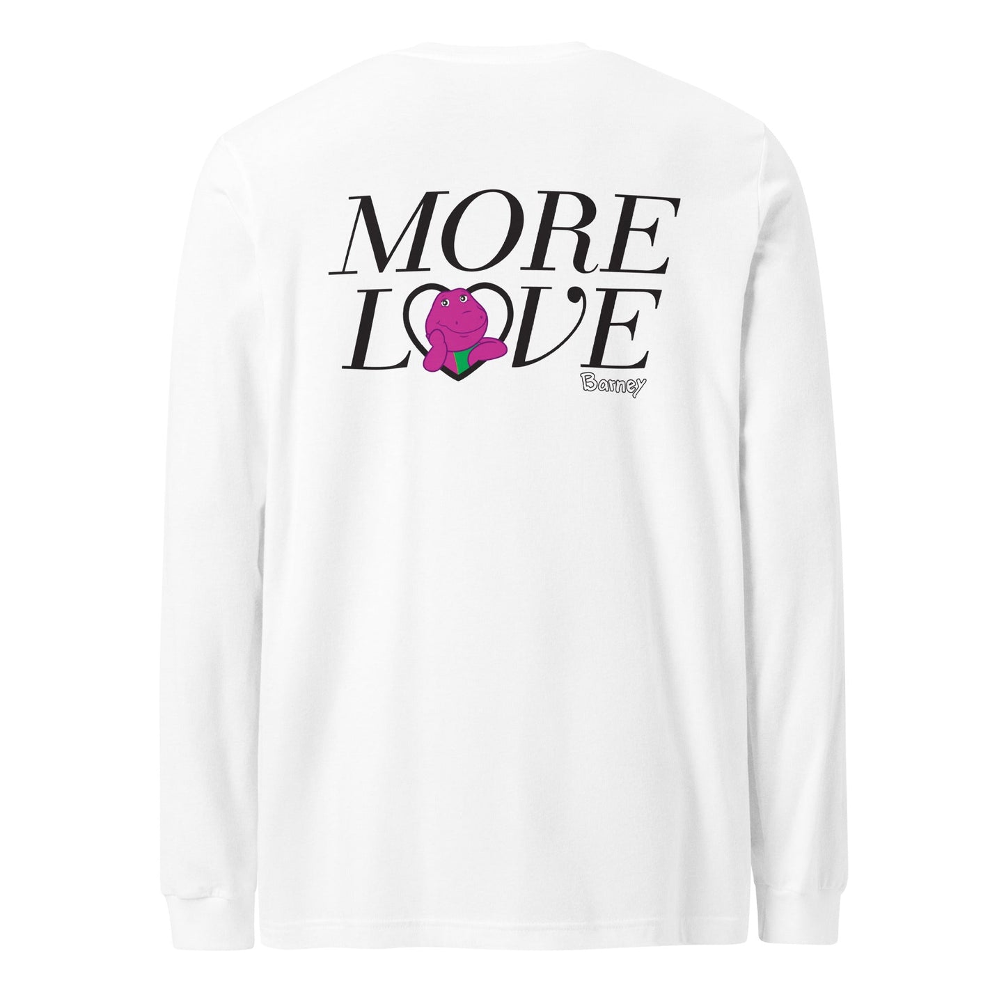 Barney Embroidered Love Club Long Sleeve T-Shirt - Áo Thun Dài Tay Unisex Thêu Cao Cấp - Mattel Creations - Hình ảnh bổ sung 4