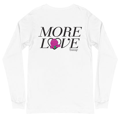Barney Embroidered Love Club Long Sleeve T-Shirt - Áo Thun Dài Tay Unisex Thêu Cao Cấp - Mattel Creations - Hình ảnh chi tiết 2