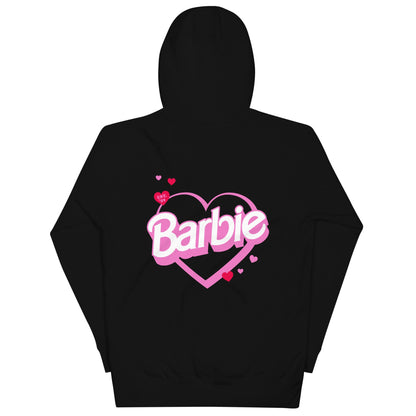 Barbie Embroidered Hearts Hoodie - Áo Hoodie Thêu Trái Tim Cao Cấp - Mattel Creations - Hình ảnh chi tiết 2