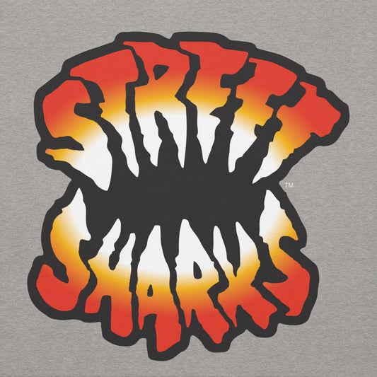 Street Sharks Grey Logo Hoodie - Áo Hoodie Kỷ Niệm 30 Năm Mattel Creations - Hình ảnh chi tiết 2