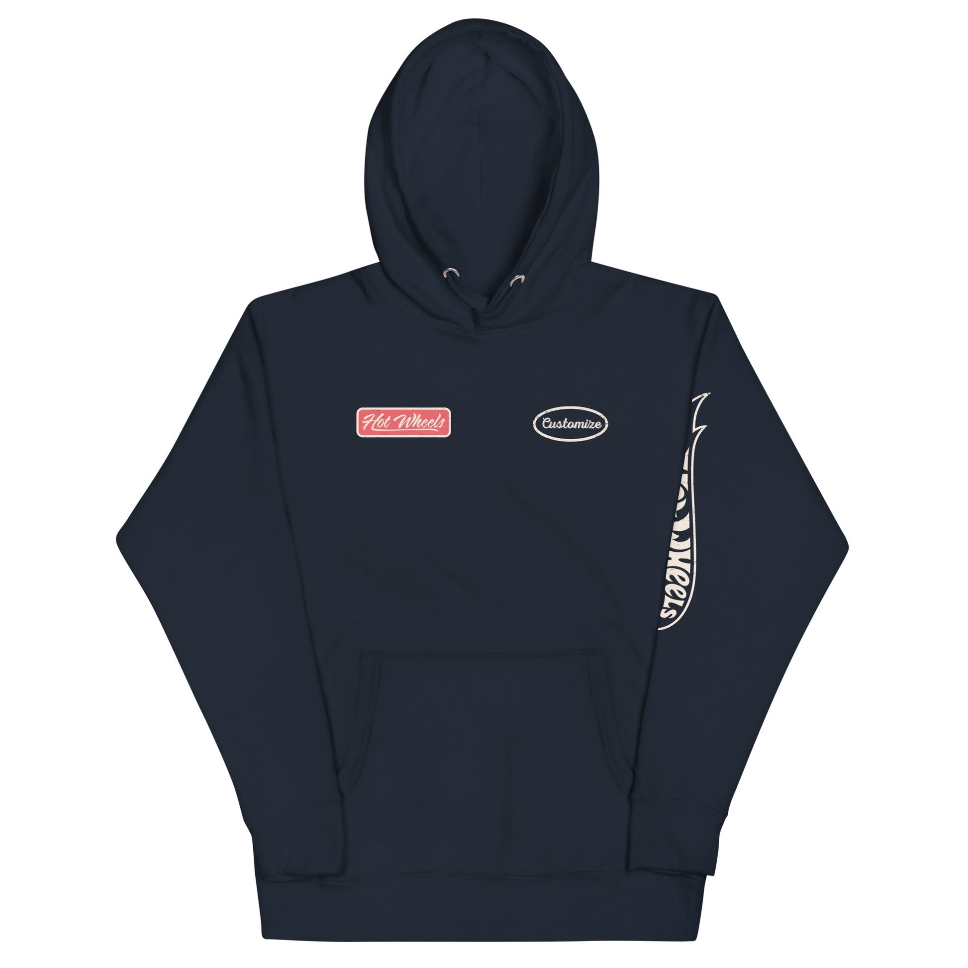 Hot Wheels Customizable Auto Repair Mechanic Navy Hoodie - Áo Hoodie Tùy Chỉnh Hot Wheels - Hình ảnh sản phẩm