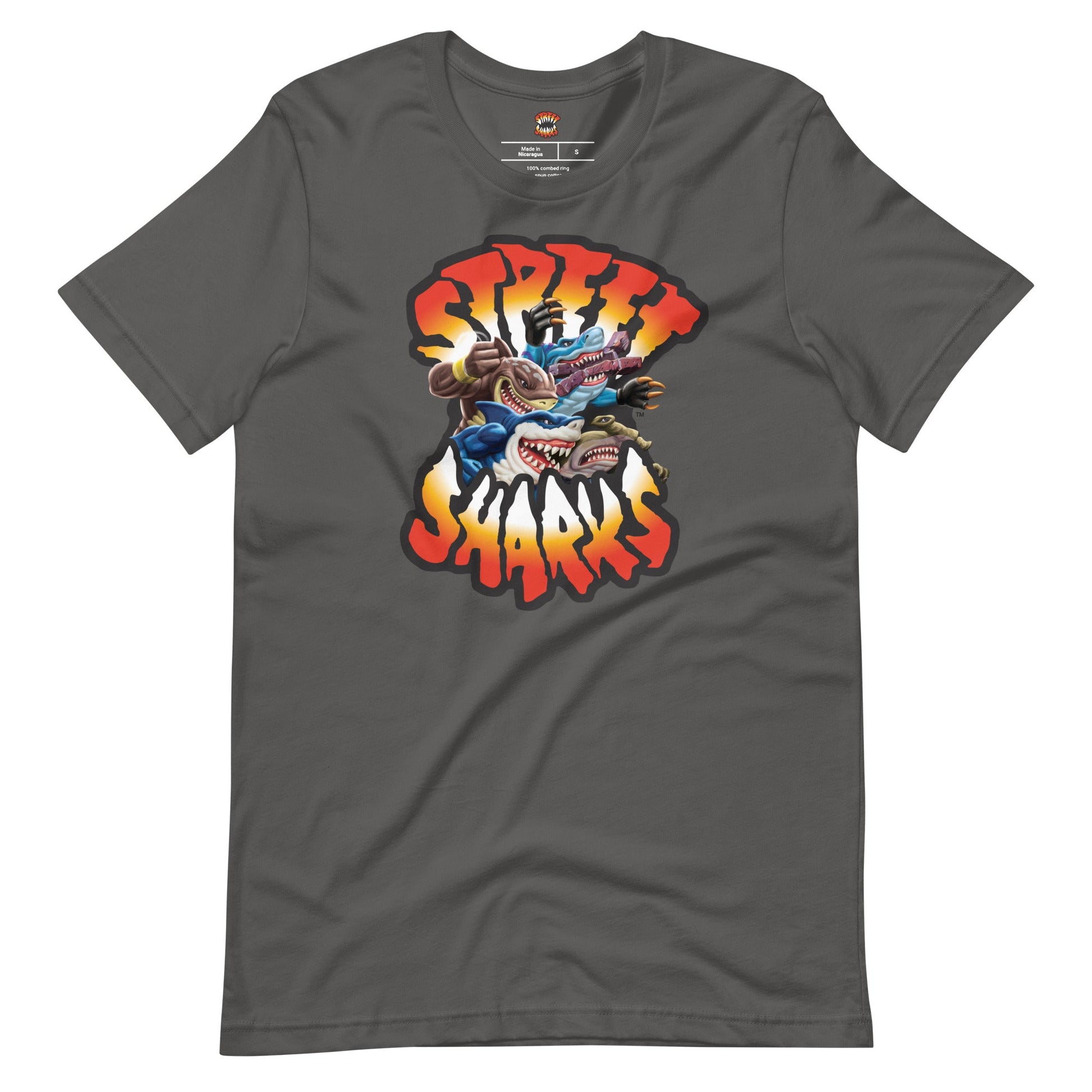 Street Sharks Grey Logo T-Shirt - Áo Thun Logo Xám Street Sharks Mattel Creations - Hình ảnh sản phẩm