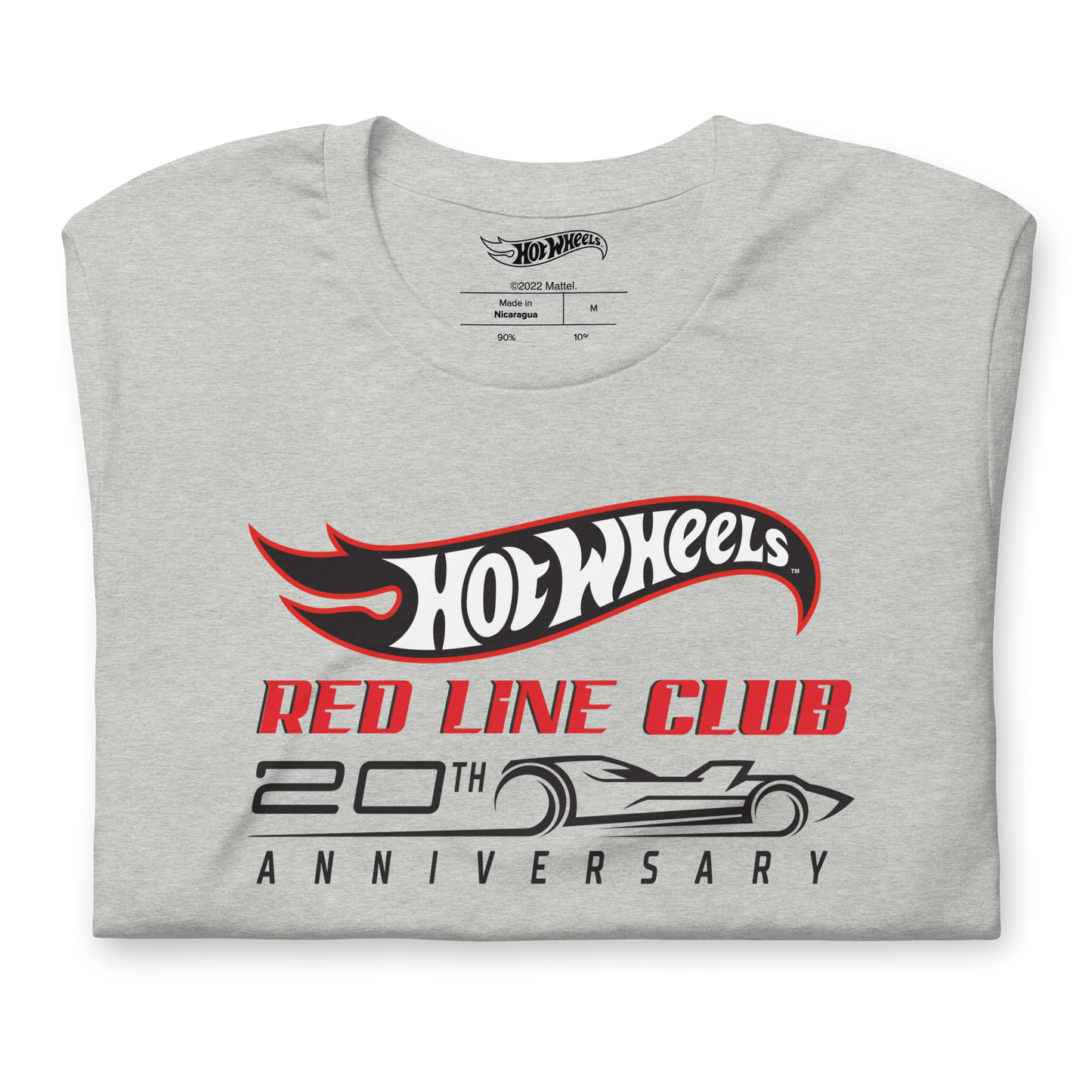 Hot Wheels® Red Line Club® 20th Anniversary Silhouette Logo – Heather Grey Shirt - Áo Phông Kỷ Niệm Cao Cấp - Mattel Creation