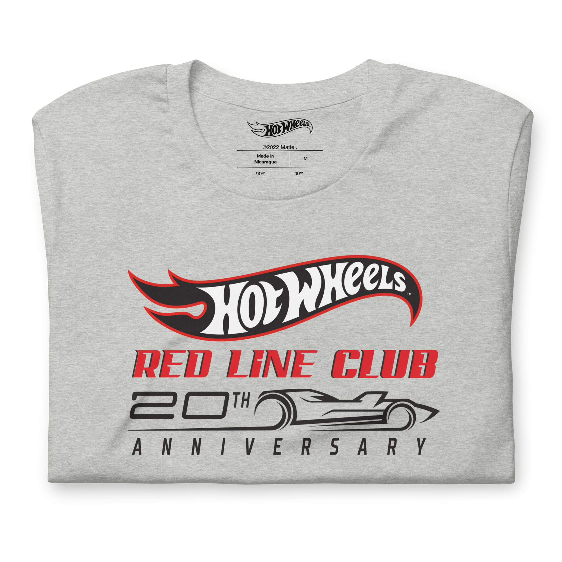 Hot Wheels® Red Line Club® 20th Anniversary Silhouette Logo – Heather Grey Shirt - Áo Phông Kỷ Niệm Cao Cấp - Mattel Creation