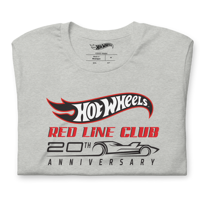 Hot Wheels® Red Line Club® 20th Anniversary Silhouette Logo – Heather Grey Shirt - Áo Phông Kỷ Niệm Cao Cấp - Mattel Creation