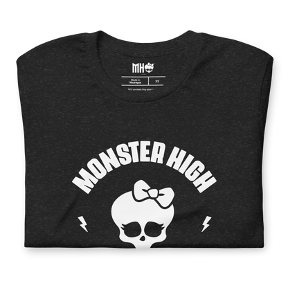 Monster High Fang Club Short Sleeve T-Shirt in Black Heather - Áo thun thời trang Unisex - Mattel Creations - Góc nhìn khác 3