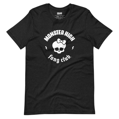 Monster High Fang Club Short Sleeve T-Shirt in Black Heather - Áo thun thời trang Unisex - Mattel Creations - Hình ảnh chi tiết 2