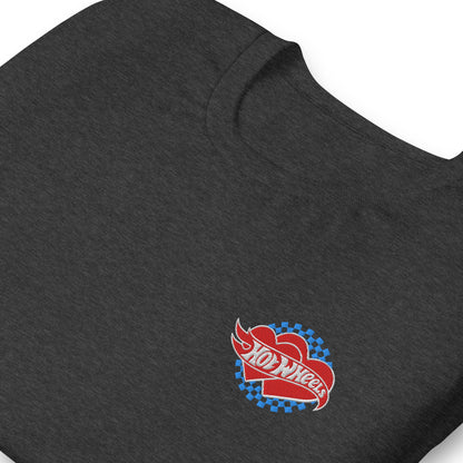 Hot Wheels Embroidered Checkered Hearts T-Shirt