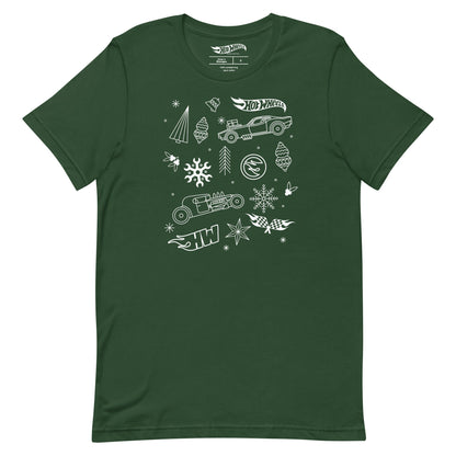 Hot Wheels Holiday Icons Green T-Shirt