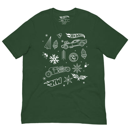Hot Wheels Holiday Icons Green T-Shirt