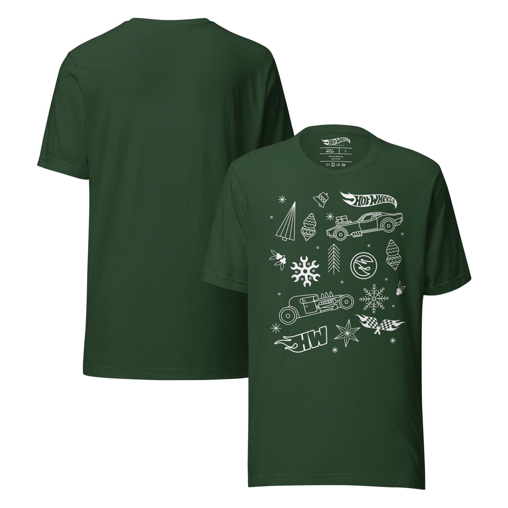 Hot Wheels Holiday Icons Green T-Shirt