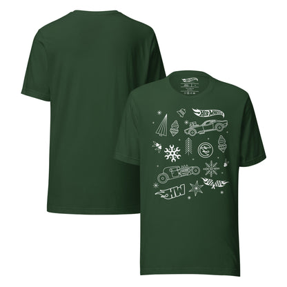 Hot Wheels Holiday Icons Green T-Shirt