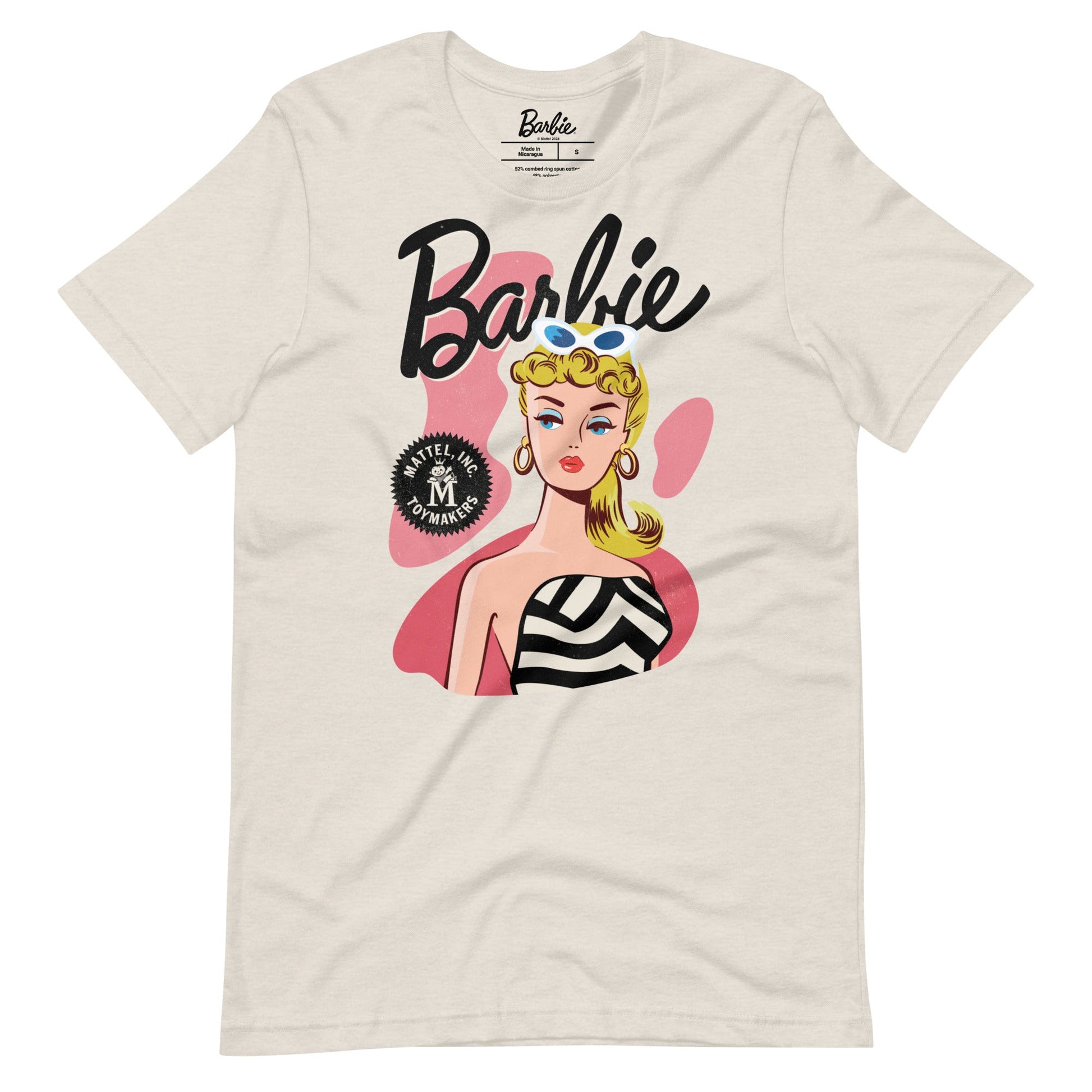 Vintage Barbie Oatmeal T-Shirt - Áo thun Unisex Thời trang cao cấp - Mattel Creations - Hình ảnh sản phẩm