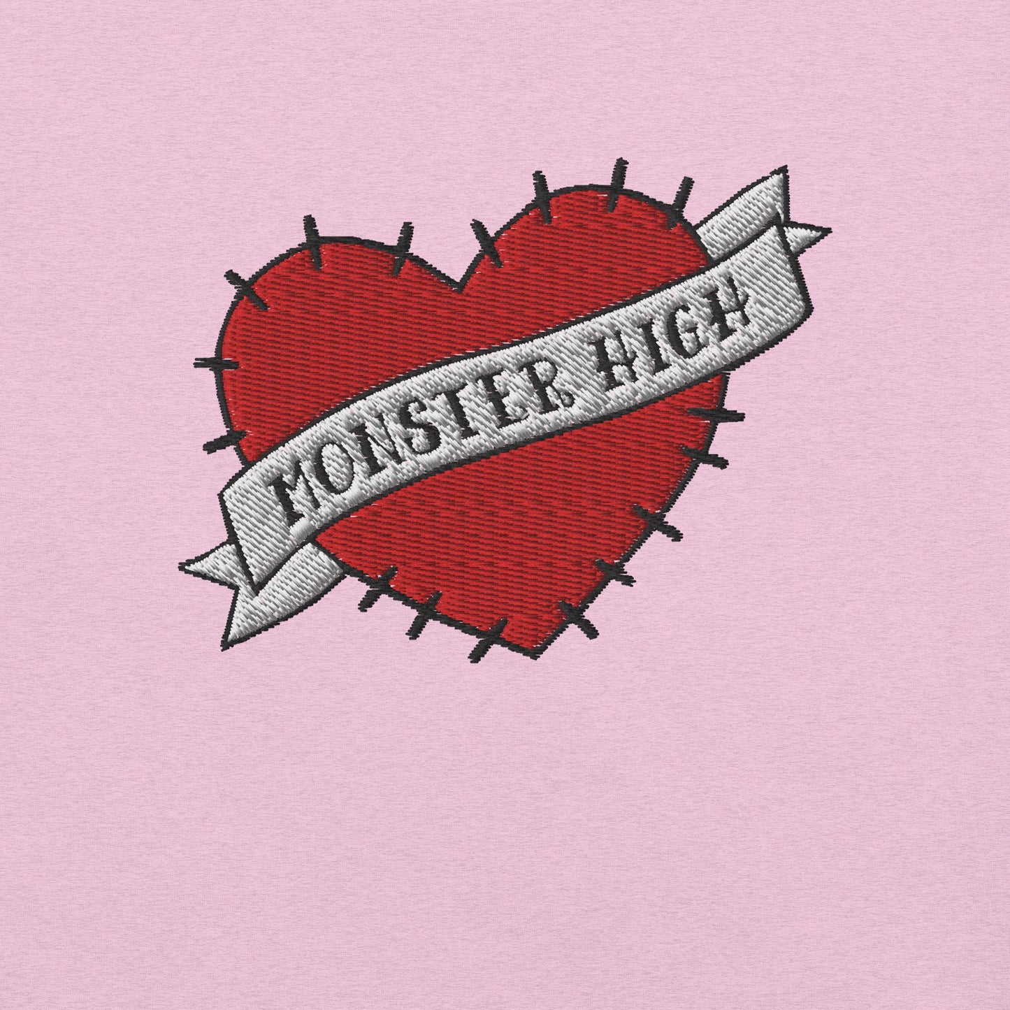 Monster High Embroidered Logo Heart T-Shirt - Áo Thun Thêu Logo Trái Tim - Mattel Creations - Góc nhìn khác 3