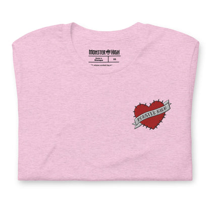 Monster High Embroidered Logo Heart T-Shirt - Áo Thun Thêu Logo Trái Tim - Mattel Creations - Hình ảnh bổ sung 4