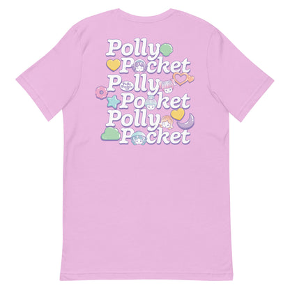 Polly Pocket Icons Embroidered Pink T-Shirt