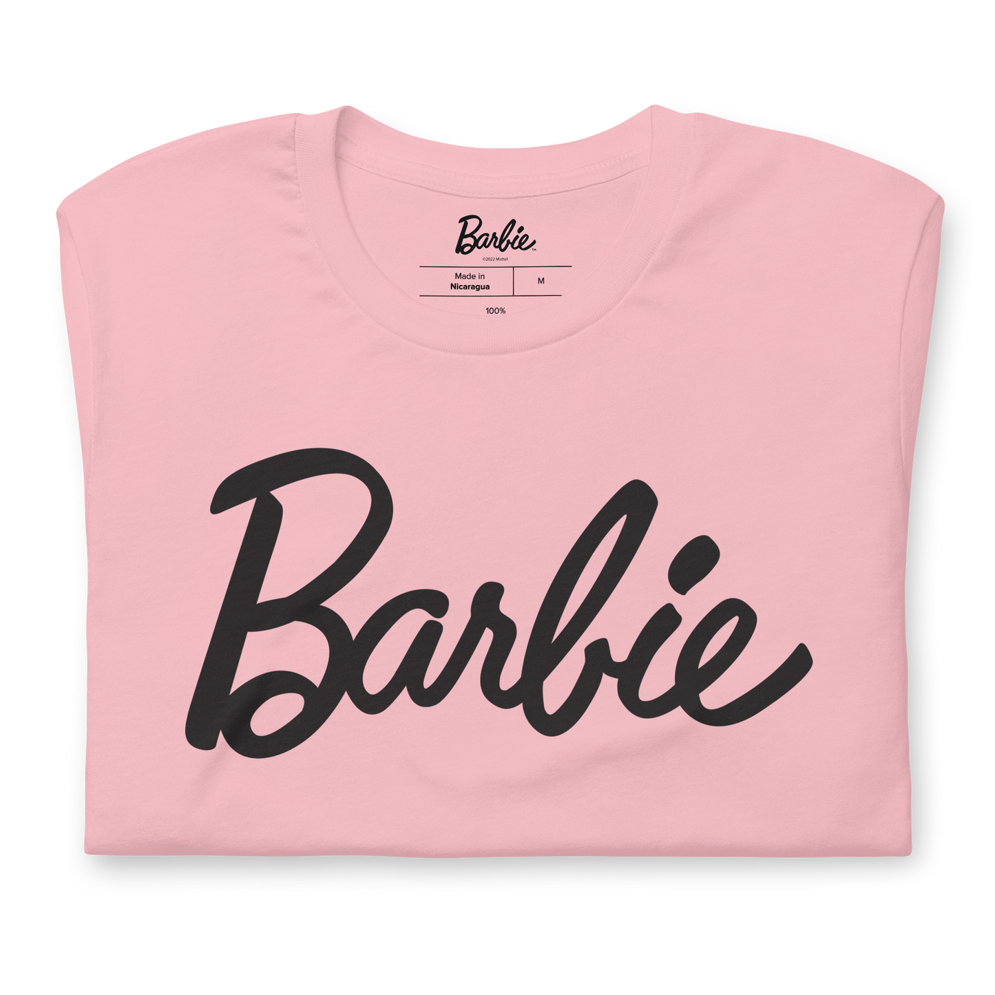 Barbie Script Logo Unisex Pink T-Shirt - Áo Thun Unisex Màu Hồng Barbie Signature - Góc nhìn khác 3