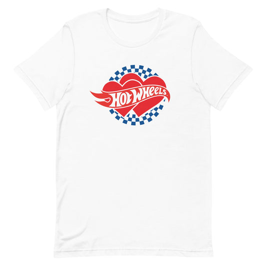 Hot Wheels Checkered Hearts T-Shirt - Áo Thun Unisex 100% Cotton - Mattel Creations Exclusive