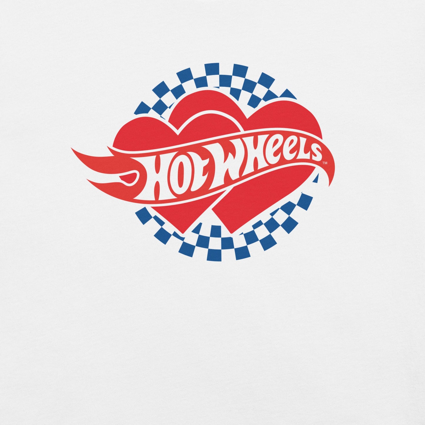 Hot Wheels Checkered Hearts T-Shirt - Áo Thun Unisex 100% Cotton - Mattel Creations Exclusive