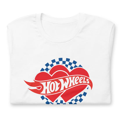 Hot Wheels Checkered Hearts T-Shirt - Áo Thun Unisex 100% Cotton - Mattel Creations Exclusive