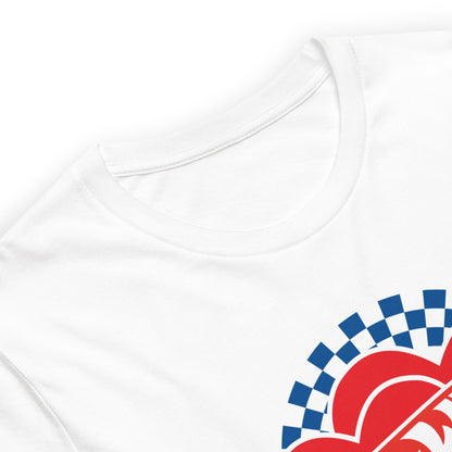 Hot Wheels Checkered Hearts T-Shirt - Áo Thun Unisex 100% Cotton - Mattel Creations Exclusive