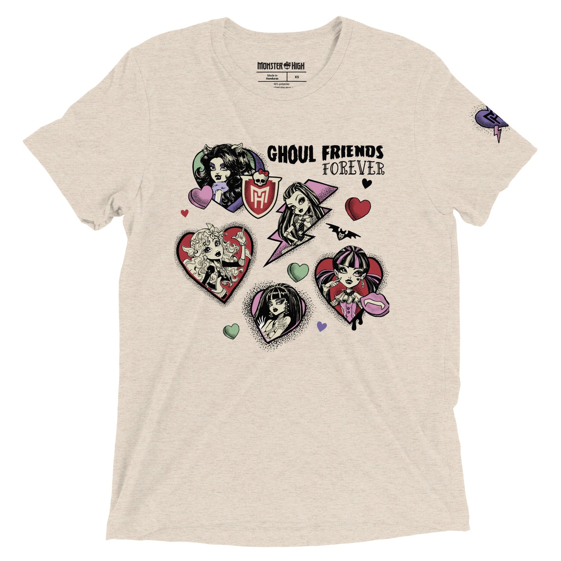 Monster High Ghoul Friends Forever T-Shirt - Áo Thun Unisex Chính Hãng Mattel - Hình ảnh bổ sung 4