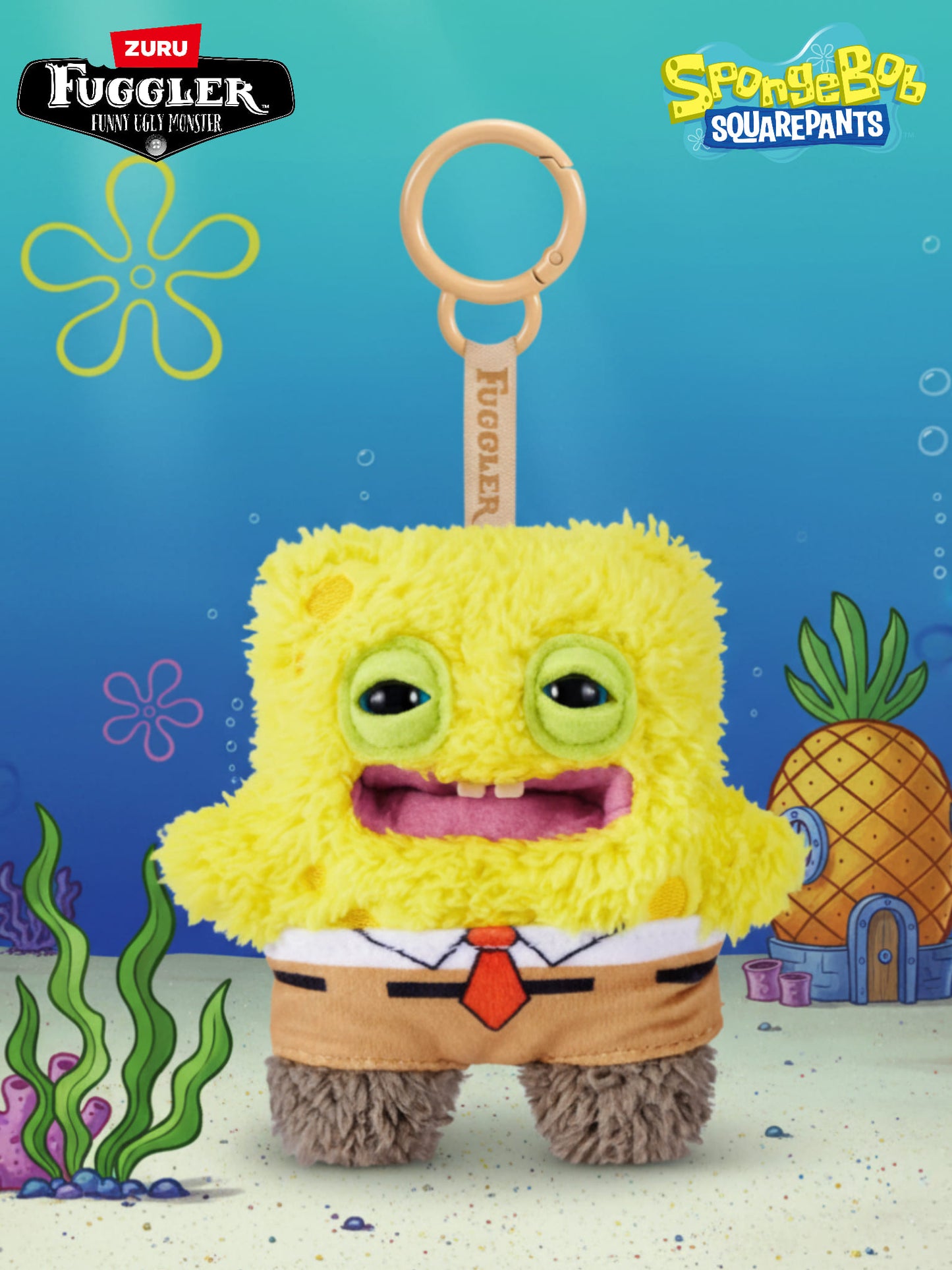 Fuggler Spongebob Keyrings - Móc Khóa Gấu Bông Răng Thưa - ZURU