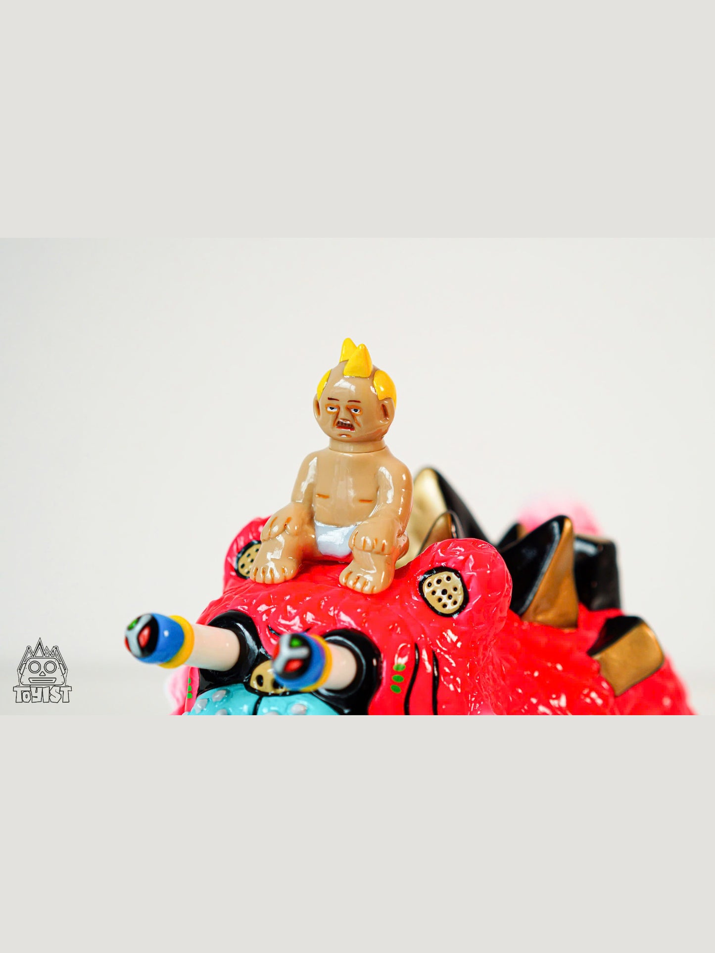 BAD Tiger Strawberry Milky Ice Colour Version - Đồ Chơi Nghệ Thuật Sofubi Kaiju One