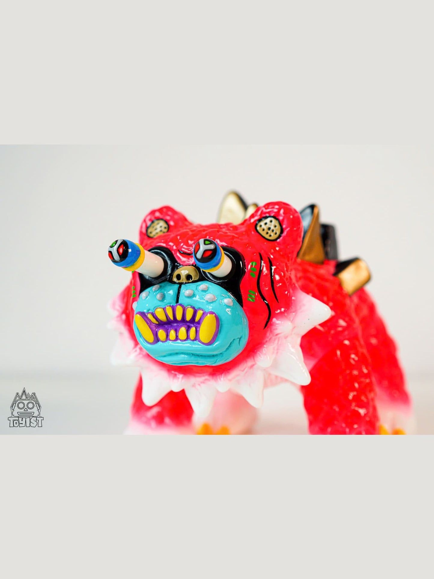 BAD Tiger Strawberry Milky Ice Colour Version - Đồ Chơi Nghệ Thuật Sofubi Kaiju One