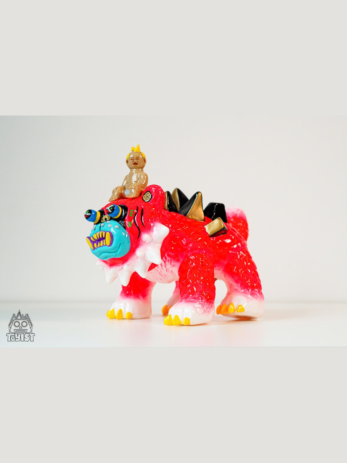 BAD Tiger Strawberry Milky Ice Colour Version - Đồ Chơi Nghệ Thuật Sofubi Kaiju One
