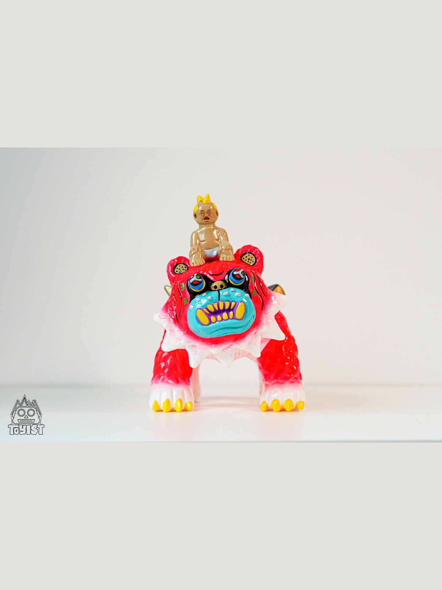 BAD Tiger Strawberry Milky Ice Colour Version - Đồ Chơi Nghệ Thuật Sofubi Kaiju One