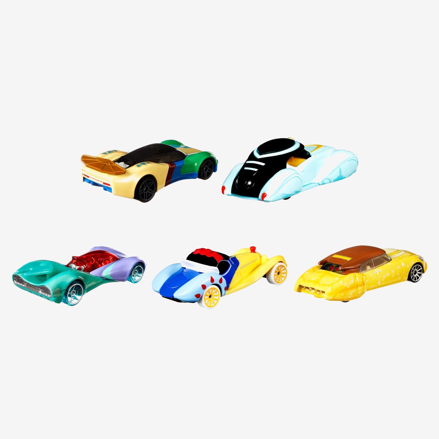 Hot Wheels Disney Princess Character Cars 5-Pack - Bộ 5 Xe Mô Hình Công Chúa Disney - Mattel HGP05 - Hình ảnh bổ sung 4