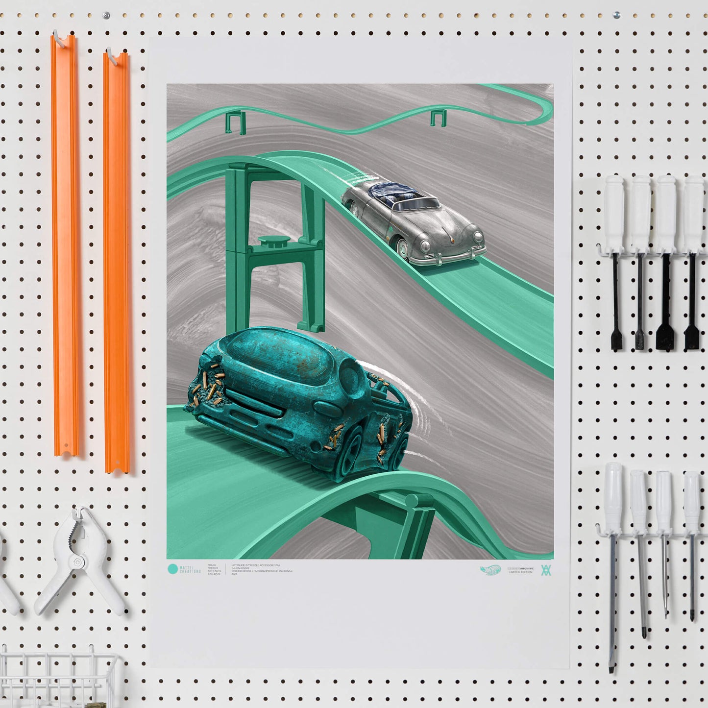 Hot Wheels x Daniel Arsham Legends Archive Lap 2 Poster - Poster Nghệ Thuật Sưu Tầm Mattel Creations - Hình ảnh sản phẩm