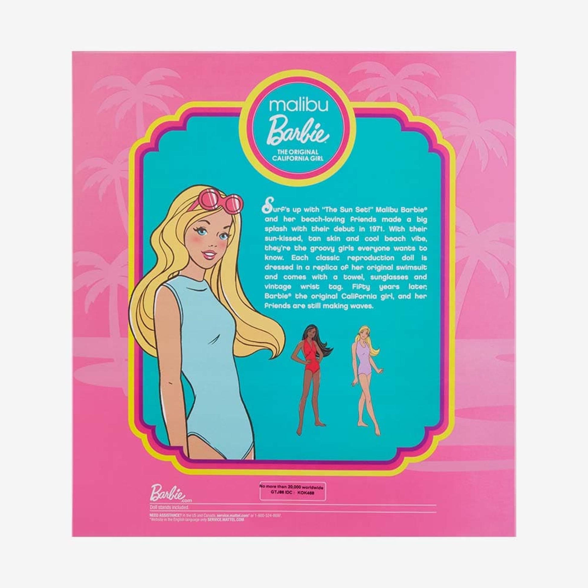 Malibu Barbie Gift Set - Bộ Búp Bê Sưu Tầm Kỷ Niệm 50 Năm Mattel GTJ86 Mattel - Collectible Dolls