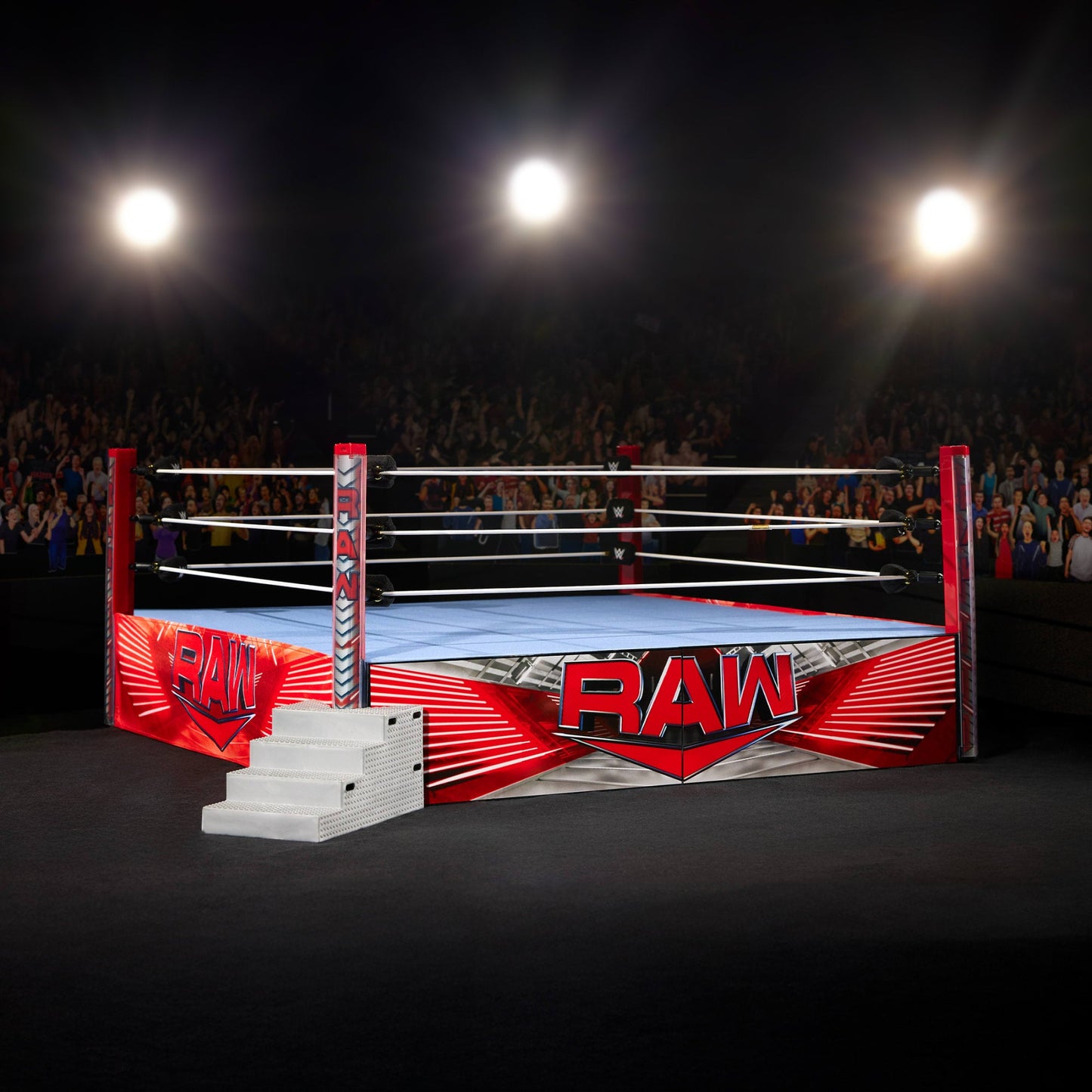 WWE Ultimate Edition RAW Ring and WWE Superstar Rhea Ripley Figure - Bộ Võ Đài và Mô Hình Sưu Tầm - Mattel - Góc nhìn khác 3
