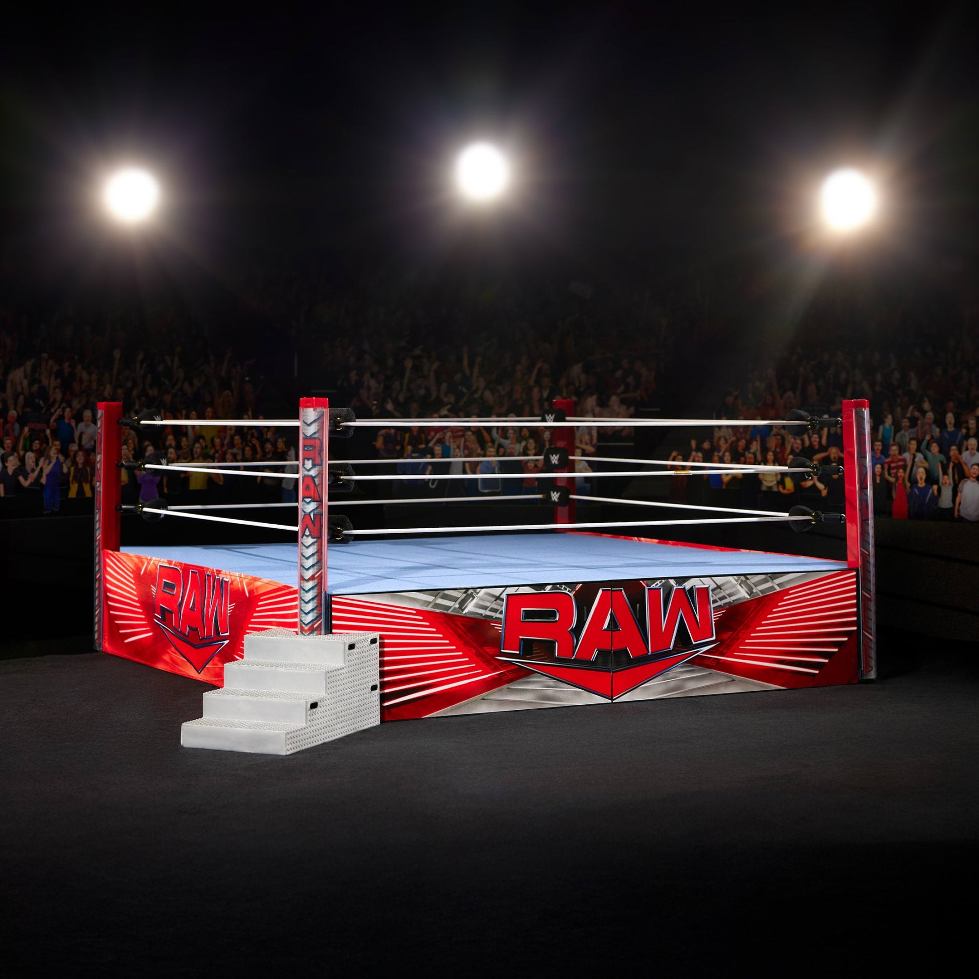 WWE Ultimate Edition RAW Ring and WWE Superstar Rhea Ripley Figure - Bộ Võ Đài và Mô Hình Sưu Tầm - Mattel - Góc nhìn khác 3