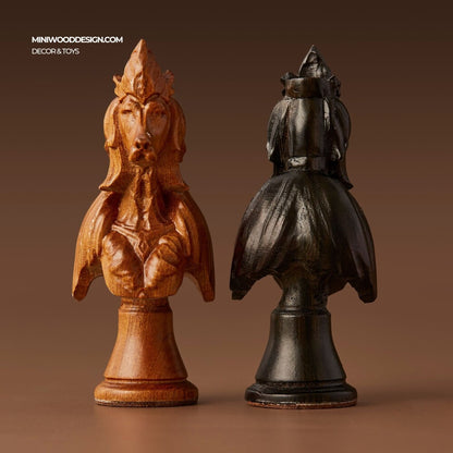 Bộ Cờ Vua: Triều Đại Chó - Cờ vua gỗ thủ công cao cấp - Miniwood Design