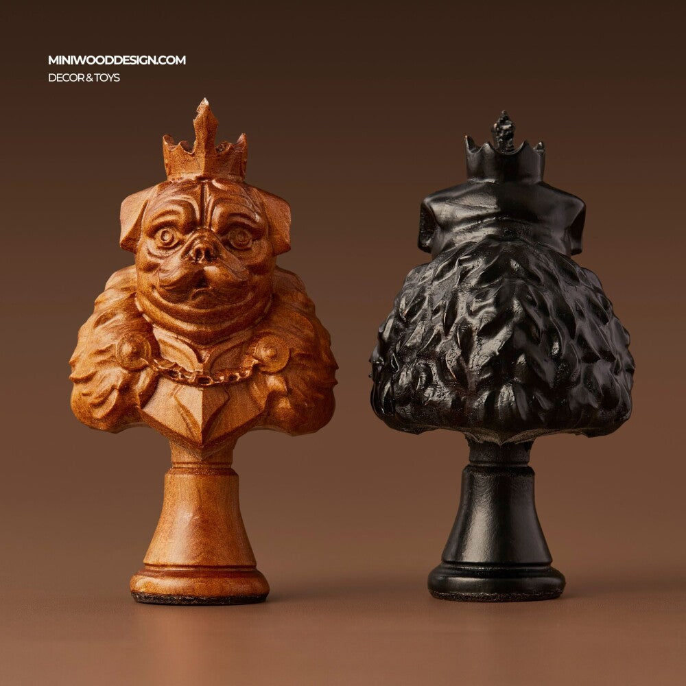 Bộ Cờ Vua: Triều Đại Chó - Cờ vua gỗ thủ công cao cấp - Miniwood Design