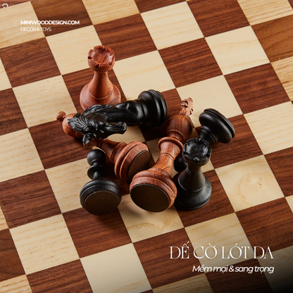 Cờ Vua Gỗ Signature - Bộ cờ vua cao cấp gỗ Walnut & Maple - Miniwood Design