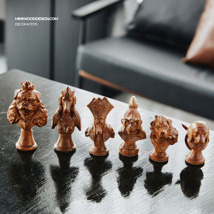 Bộ Cờ Vua: Triều Đại Chó - Cờ vua gỗ thủ công cao cấp - Miniwood Design