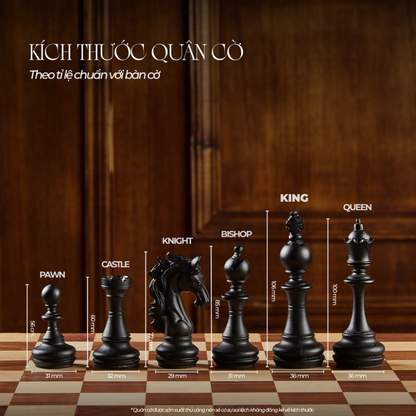 Cờ Vua Gỗ Signature - Bộ cờ vua cao cấp gỗ Walnut & Maple - Miniwood Design