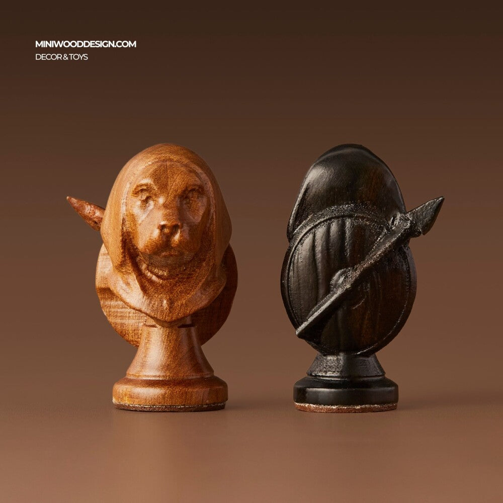 Bộ Cờ Vua: Triều Đại Chó - Cờ vua gỗ thủ công cao cấp - Miniwood Design