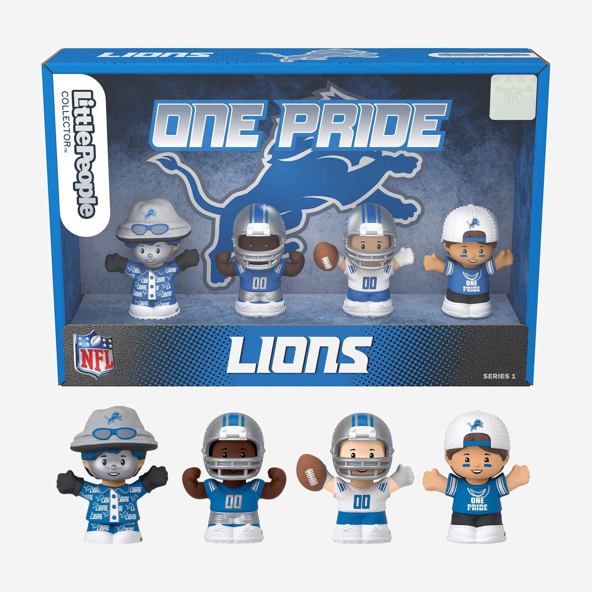 Little People Collector x NFL Detroit Lions Set - Bộ Mô Hình Đồ Chơi NFL Mattel - Góc nhìn khác 3