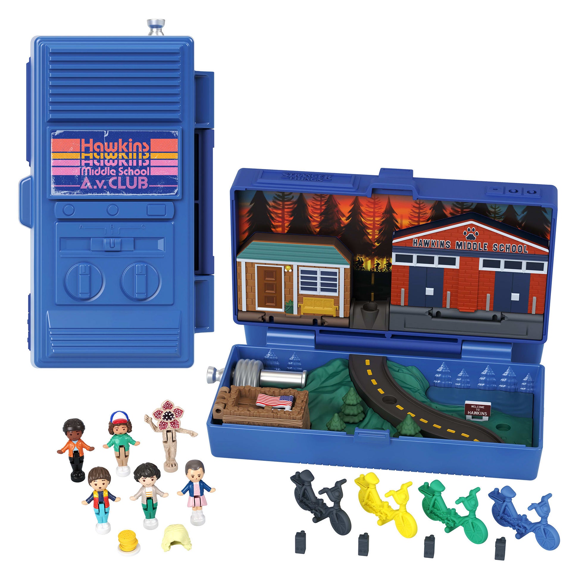 Polly Pocket Collector Stranger Things Compact - Bộ Đồ Chơi Mô Hình Sưu Tầm - Mattel HWP22 - Hình ảnh sản phẩm