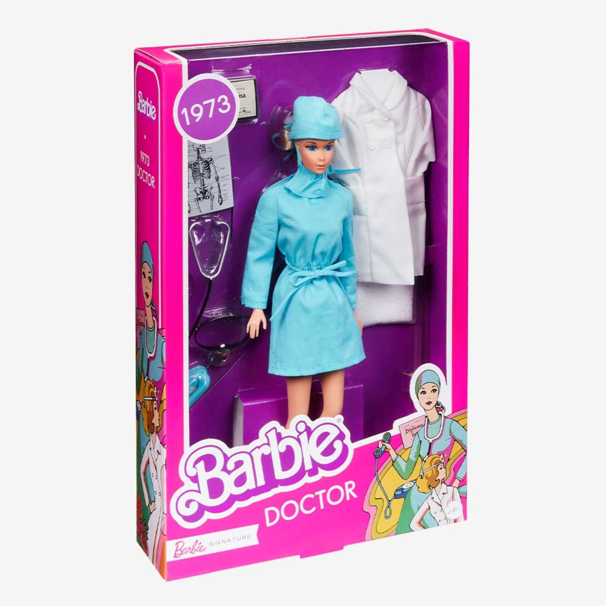 Barbie 1973 Doctor Doll Búp Bê Bác Sĩ Sưu Tầm Cao Cấp Mattel Signature - Hình ảnh bổ sung 4