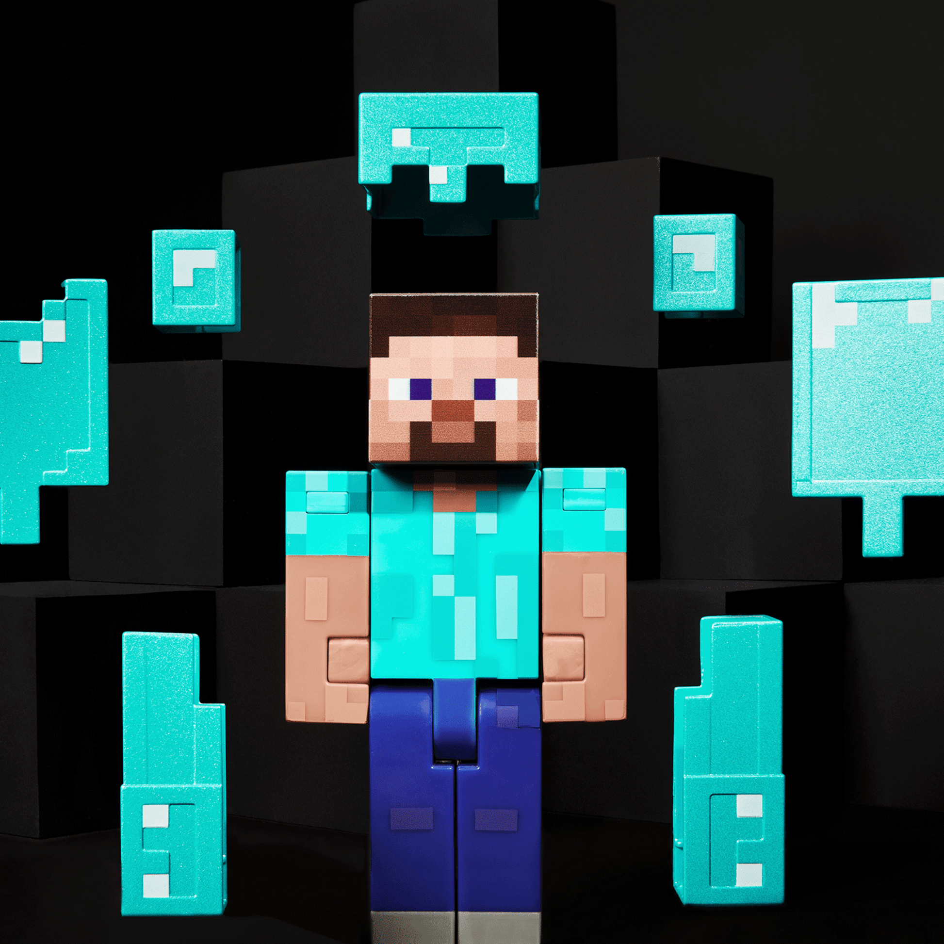 Minecraft Diamond Level Steve Collector Action Figure - Mô Hình Nhân Vật Sưu Tập Chính Hãng Mattel - Hình ảnh bổ sung 9