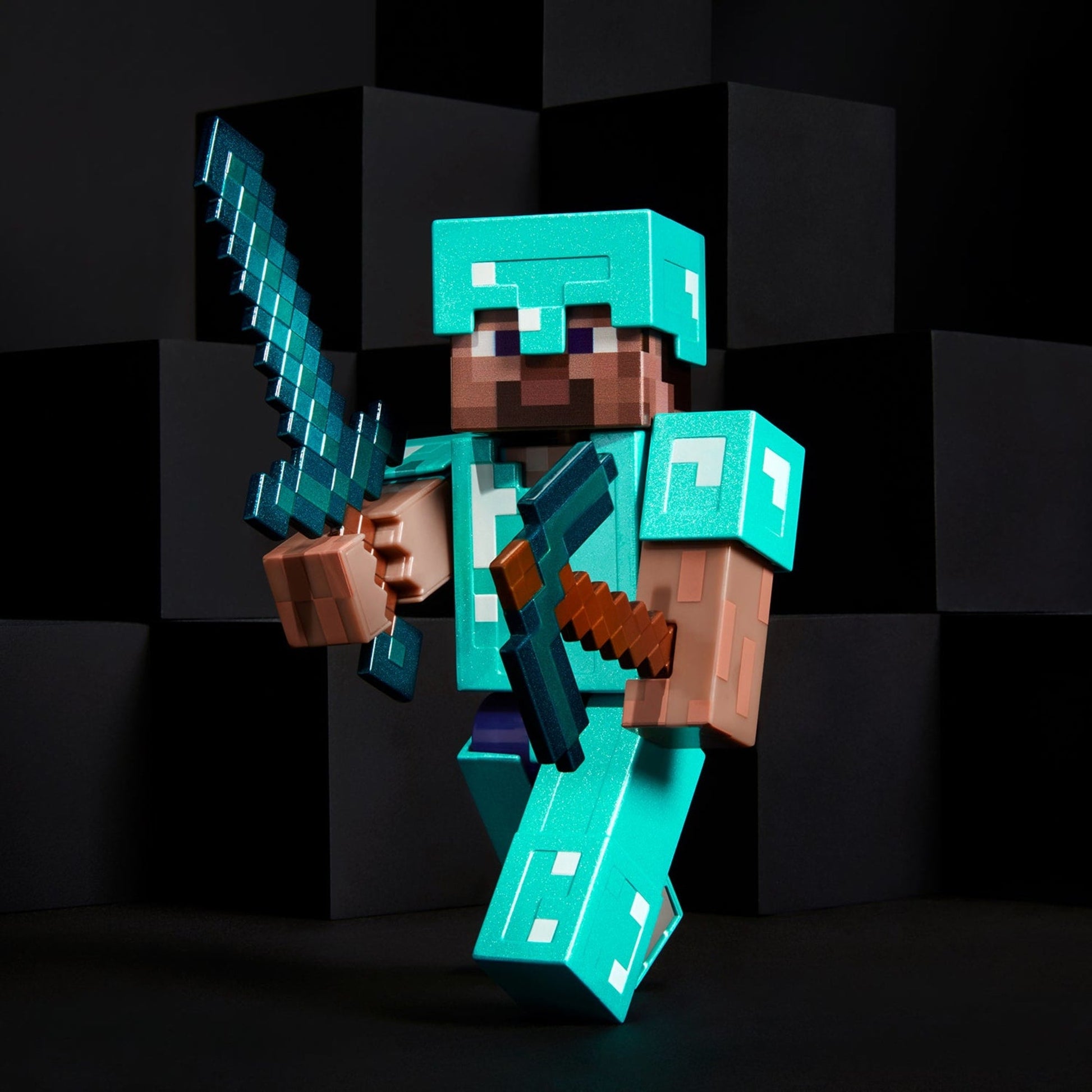 Minecraft Diamond Level Steve Collector Action Figure - Mô Hình Nhân Vật Sưu Tập Chính Hãng Mattel - Góc nhìn khác 3